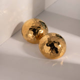 TEMPERAMENT LIGHT LUXURY GOLD ROUND EARRINGS_CWASC1654