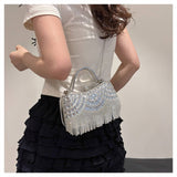 RHINESTONE CLUTCH BAG TASSEL LADY EVENING BAG_CWAB3251