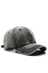 Washed Denim Solid Baseball Cap Street Style_Cwah0527