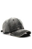Washed Denim Solid Baseball Cap Street Style_Cwah0527