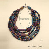 BOHEMIAN WOODEN BEAD HANDMADE NECKLACE_CWMM4567