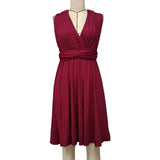 Solid Color Tie-Up Multi-Way Flowy Dress