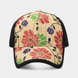 STYLISH FLORAL STRAW CAP UNISEX SUMMER SUN HAT CWAH1576