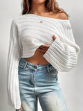 Versatile Solid Color Loose Knitted Sweater