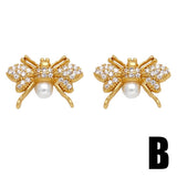 FASHIONABLE ZIRCON INLAID BEE EARRINGS_CWAJE0996