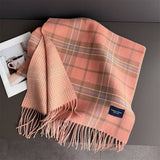Classic Plaid Cashmere Feel Scarf For Women_Cwasc03235