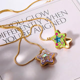 DOPAMINE LOVE RHINESTONE NECKLACE FOR WOMEN_CWMM3774
