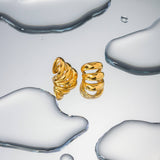 Versatile 18K Gold Stainless Steel Earrings_Cwmm2344