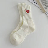 AUTUMN AND WINTER EMBROIDERED POLAR BEAR SOCKS_CWMS1052