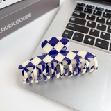 Checkerboard Hair Claw ? Candy Color Acetate Look_Cwmm10084