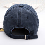 Washed Distressed Plain Cotton Baseball Cap_Cwah1854