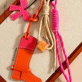 Western Horse Keychain With Beads Bow_Cwmm7824