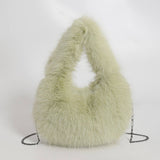 Winter Fashion One-Shoulder Crossbody Plush Bag_Cwab3987