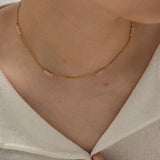 PINK LAYERED VERSATILE NECKLACE THAT WON T FADE_CWAJE1441