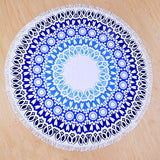ROUND MICROFIBER TASSEL BEACH TOWEL BLANKET_CWMM7602