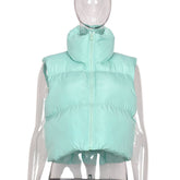 Velvet Zipper Vest Warm Padded Street Coat