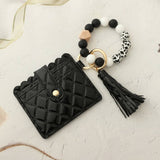 GEOMETRIC BEADED WALLET KEYCHAIN FOR WOMEN_CWAB4997
