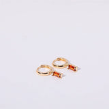 POLISHED GEOMETRIC HOLLOW EARRINGS STAINLESS_CWAJE5031