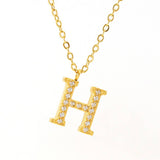 FASHION 26 LETTER DIAMOND PENDANT NECKLACE_CWAJE0684