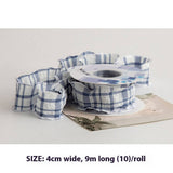 COLORFUL PUFF PLAID RIBBON FISHTAIL YARN RIBBON_CWMM5777