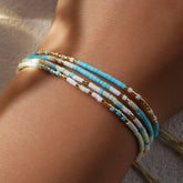 MIXED COLOR RICE BEADS STACKING DESIGN BRACELET_CWMM3798