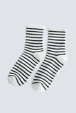 STRIPE PATTERN COZY COTTON ANKLE CREW SOCKS_CWMS022