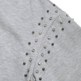 Solid-Color Rivet Casual And Fashionable Coat