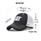 COTTON NEW CAT LETTER EMBROIDERED TRUCKER HAT_CWAH1366