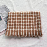 Winter Warm Lattice Large Scarf Fringe Shawl