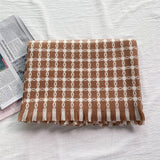 Winter Warm Lattice Large Scarf Fringe Shawl