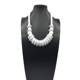 Vintage Single Layer Wooden Bead Necklace_Cwmm4734