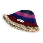 Womens Striped Colorblock Knitted Hat_Cwah2060