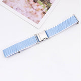 ALLOY BUCKLE ADJUSTABLE ELASTIC BRAIDED BELT_CWABE0676