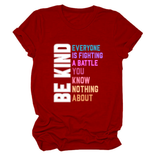 Trendy Womens Tee With Kindness Slogan