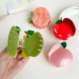 Peach & Apple Hair Claw Cute Summer Accessory_Cwaha5889