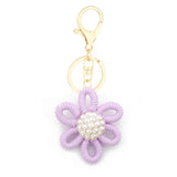 DAISY WOVEN PENDANT YARN SUNFLOWER KEYCHAIN_CWAB5010