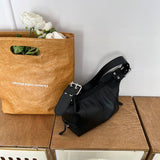Leather Zipper Single-Shoulder Crossbody Bag
