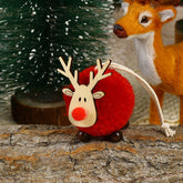 Wool Felt Cartoon Deer Pendant Christmas Decoration_Cwmm2926