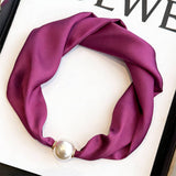 Solid Pearl Magnetic Silk Neck Scarf_Cwasc03939