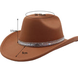 Western Wool Cowboy Fedora Hat For Couples_Cwah04396