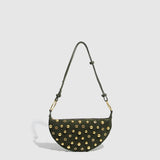 Studded Polka Dot Punk Shoulder Bag For Women_Cuab00617
