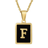 18K STAINLESS STEEL SQUARE 26 LETTER NECKLACE_CWAJE0679