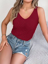 V-Neck Cutout Sleeveless Knit Vest