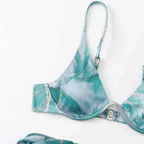 MARBLE PRINT BIKINI SET SEXY 3 PIECE SWIMSUIT_CWMW0158