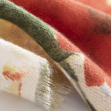 ELEGANT FLORAL FAUX CASHMERE SCARF WARM NECK WRAP_CWASC0446