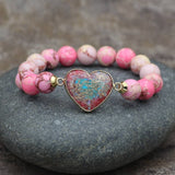 HEART 10MM BEADED BRACELETS WITH STRETCHY BANDS_CWAJE3937