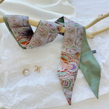 FASHION OIL PAINTING SMALL SILK SCARF FOR WOMEN_CWAHA4138