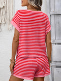 Short Sleeve Top Shorts Set_CWSS01494