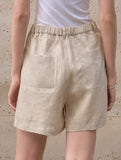 Linen Loose Fit Shorts_CWBSP00729