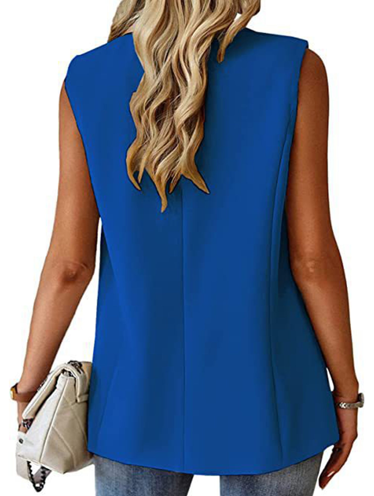 Sleeveless Blazer Vest_CWOBL00294